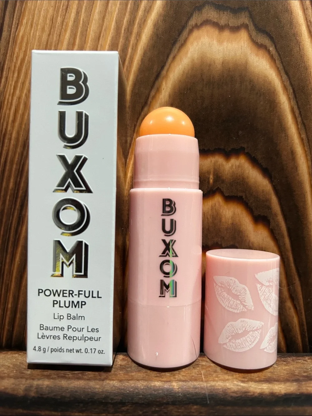 Buxom Power-Full Plump Lip Balm — White Packaging with Black Logo